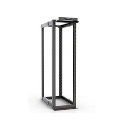 Ortronics MM2073142DAB12B | Mighty Mo 20 Dual Adjustable Base 4-post Rack, 45 Ru (7 Ft), Adjustable 31 -42 Depth, Tapped Rails, Black