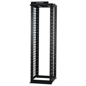 Ortronics MM20816-B | Mighty Mo 20 Channel Rack, Floor Mount, 51 RU, 8 ft. H x 23.75 W x 16.25 in. D, Black