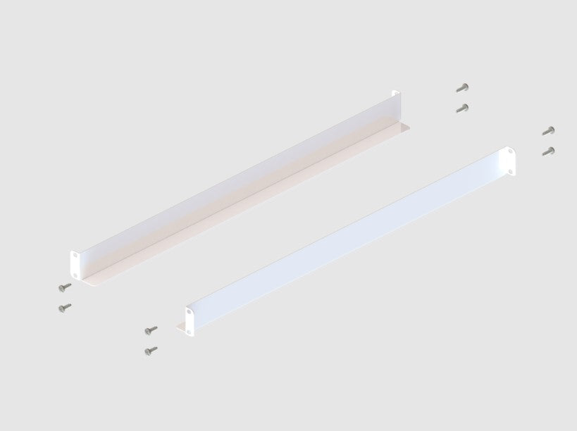 Legrand - Ortronics MM20ESB24-W | MM20 Equipment Support Brackets - Set Of Brackets For MM20 24 In D Channel Racks - White