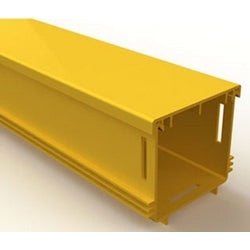 Legrand - Ortronics MMFSDHC8X4-Y | Fiber Raceway Solid Duct, Straight, Fire Retardant Plastic, Yellow, With 8 W X 4 H Hinged Cover