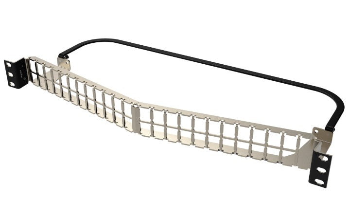 Legrand - Ortronics PHAHDJSU48 | Clarity 48-Port, 1Ru Shielded High Density Jack, Unloaded Angled Panel - Black