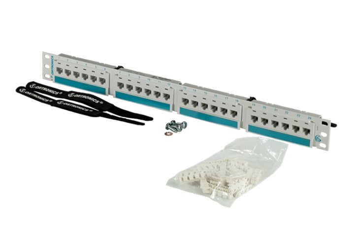 Legrand - Ortronics PHD66U24-W | Clarity 6 White 24-Port Category 6 Patch Panel - Six-Port Modules - 19 In X 1.75 In