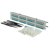 Ortronics PHD66U48-W | Clarity Cat 6 High Density Patch Panel With 6-Port Modules, 48-Port, White