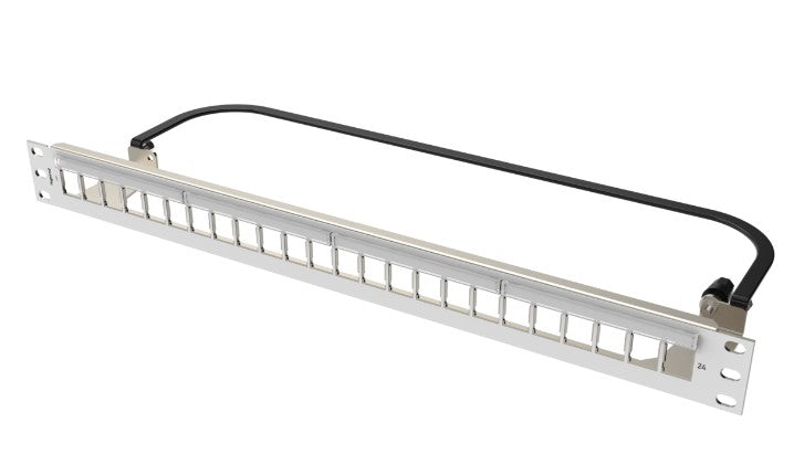 Legrand - Ortronics PHDHDJSU24-W | Clarity HDJ 24-Port, 1Ru Shielded High Density Jack, Unloaded Flat Panel White