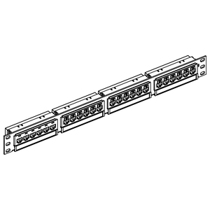 Ortronics PPCF610U24 | Clarity SNAP Patch Panel, Cat 6A, 24-Port, 1 RU, 1.75 x 19 in.