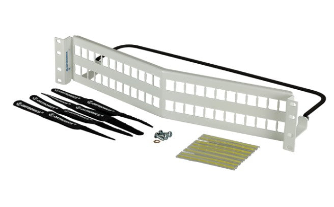 Legrand - Ortronics PSAHJU48-W | Hdj Series White 48 Port Unloaded Angled Panel