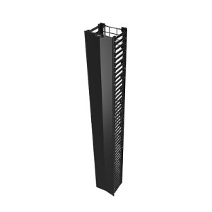 Ortronics QVMS706 | Q-Series Vertical Manager, ABS Plastic, 45 RU, Single-Side, Black, 7 ft. H x 6 W x 8.75 D in., Lightweight Plastic Assembly