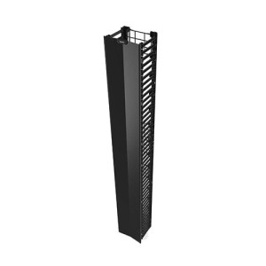 Ortronics QVMS712 | Q-Series Vertical Manager, ABS Plastic, 45 RU, Single-Side, Black, 7 ft. H x 12 W x 8.75 D in., Lightweight Plastic Assembly