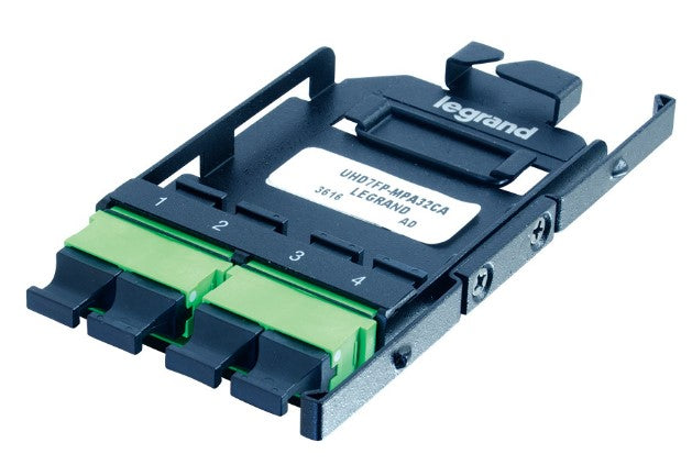 Legrand - Ortronics UHD7FP-MPA32CA | M7 Fiber Adapter Panel With 4 Mpo Adapters - Green