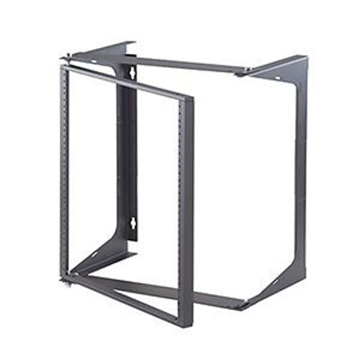 Legrand - Ortronics 19-21-T18DB | Swing-EZ Wall-Mount Rack, Steel, Black, 11 RU, 21 H x 19.75 W x 18 in. D
