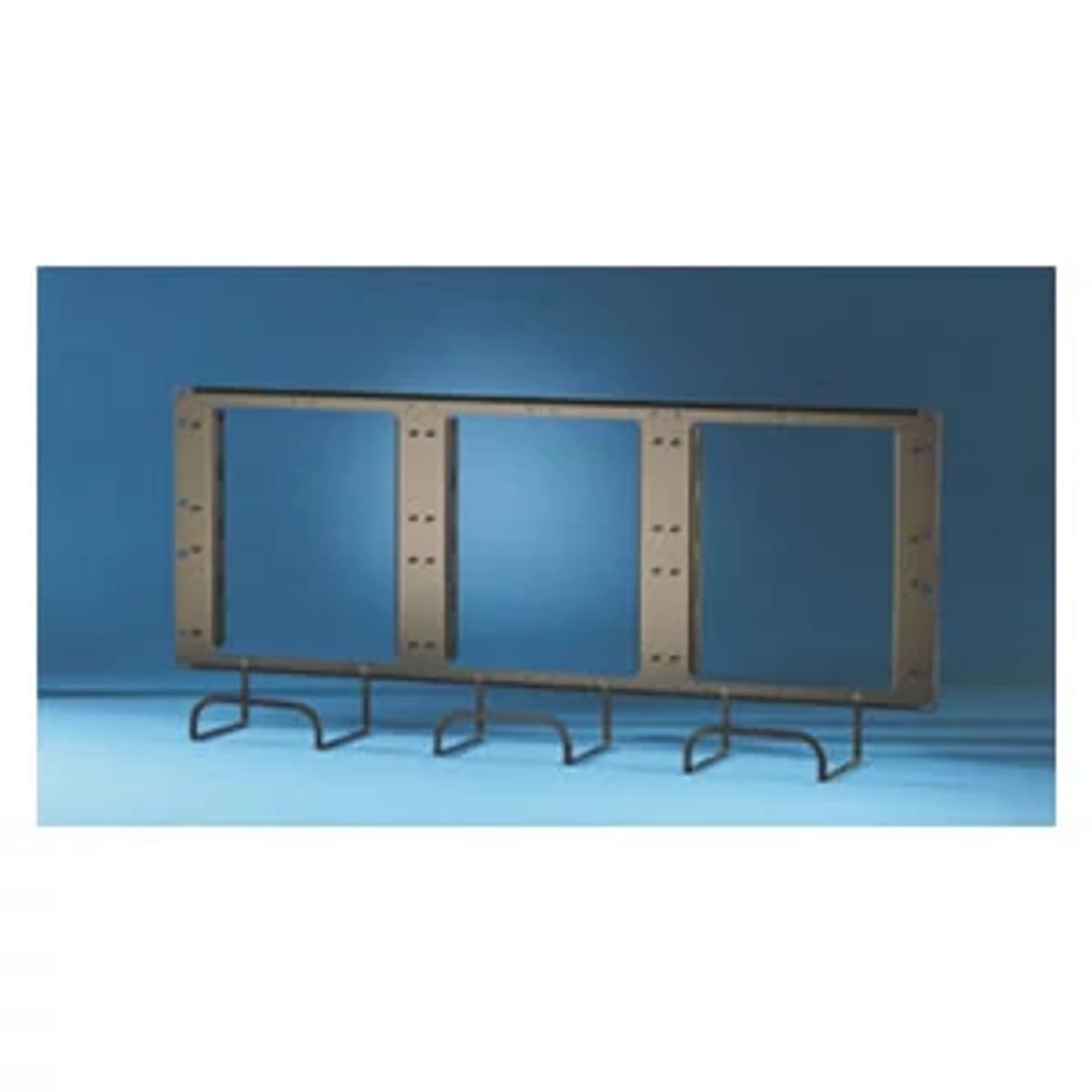 Legrand - Ortronics 30600166 | Rack Mount Panel with Trough, Cold Rolled Steel, 900 Pair, 7/9 RU, 110D Frame, Black, 14.54 H x 34.25 W x 0.50 D in.