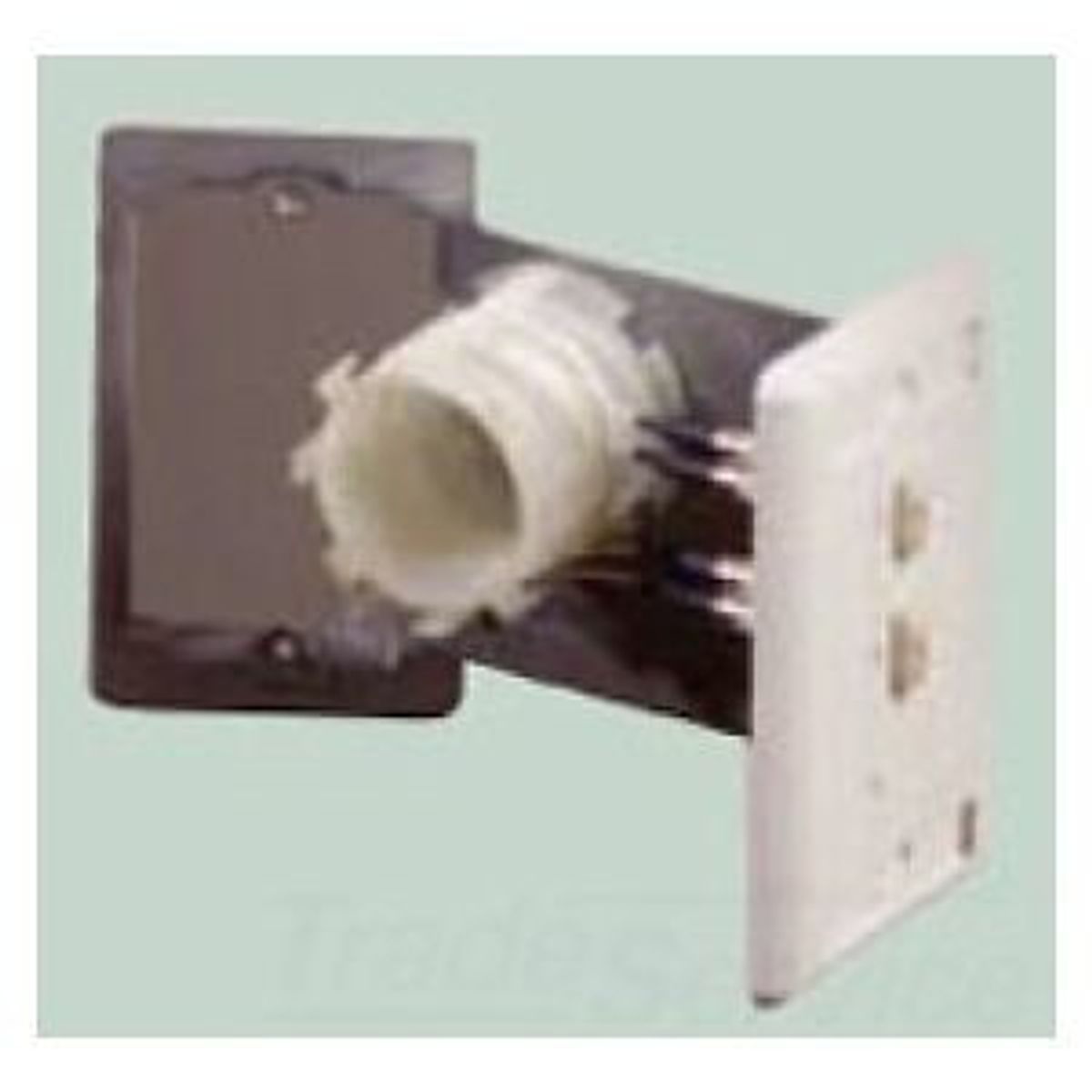 Legrand - Ortronics 40300545-68 | TracJack Plastic Faceplate, 6-Port, Single Gang, Grey