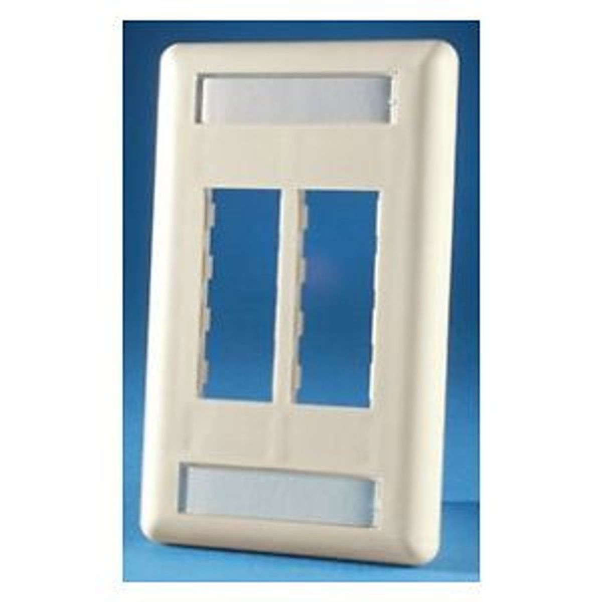 Legrand - Ortronics 40300546-99 | TracJack Plastic Faceplate, Screw Mount, 4-Port, Single Gang, Wiremold Ivory,