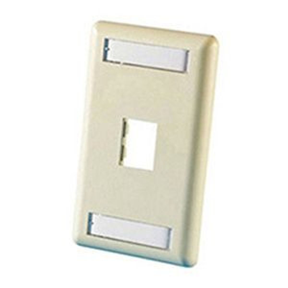 Legrand - Ortronics 40300549-88 | TracJack Plastic Faceplate, 1-Port, Single Gang, Cloud White