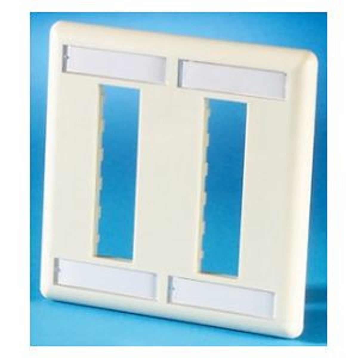 Legrand - Ortronics 40300555-99 | TracJack Plastic Faceplate, 6-Port, Dual Gang, Wiremold Ivory