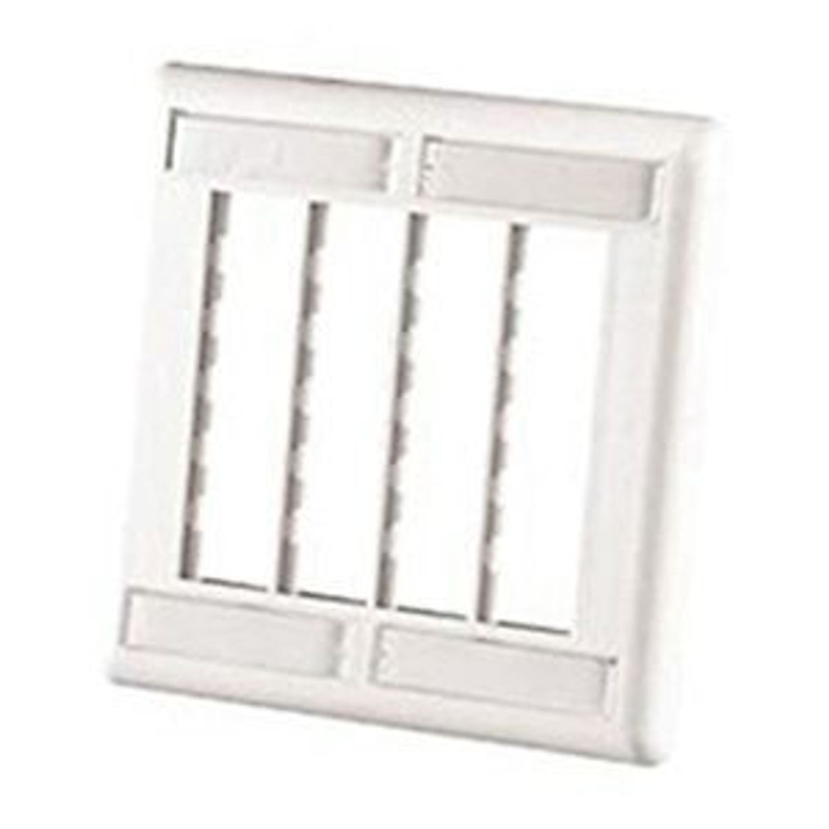 Legrand - Ortronics 40300620 | TracJack Plastic Faceplate, 12-Port, 2-Gang, Fog White