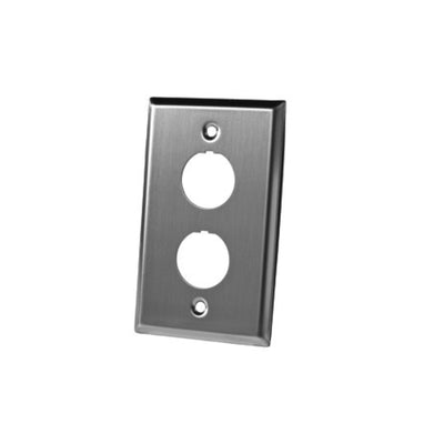 Legrand - Ortronics 403IPSS12 | Faceplate, Stainless Steel, 2 Port, 4.5 H x 2.75 W in., One Gang Bracket