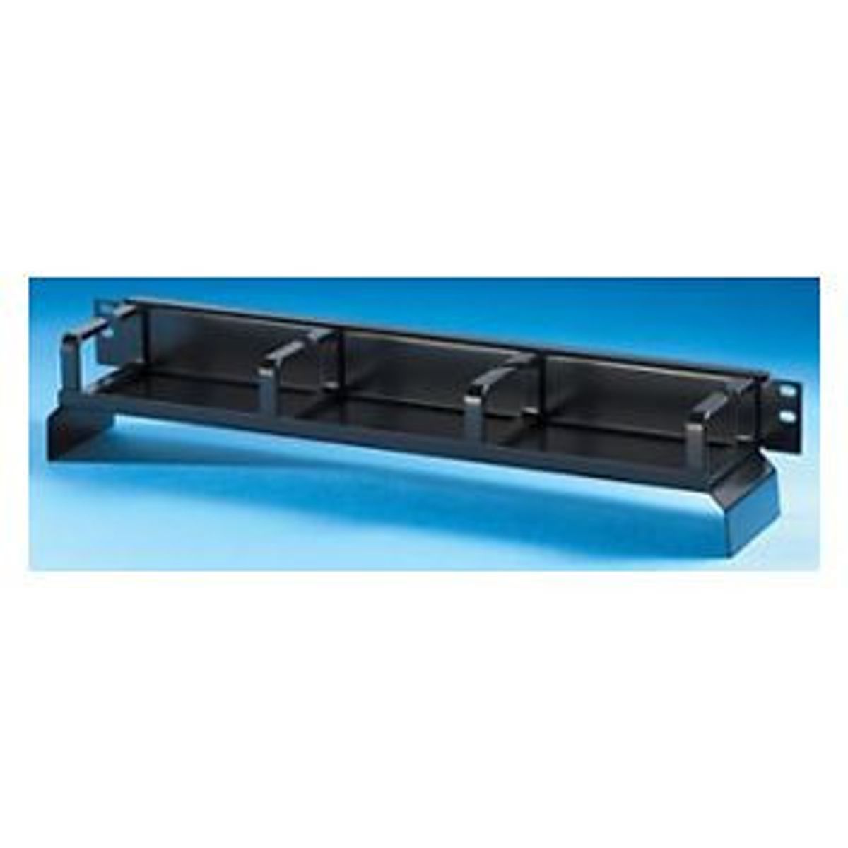 Legrand - Ortronics 60400189 | Bend Limiting Cable Management Panel with 1.7 H x 3.5 in. D-Rings & Waterfall, Horizontal, Black, 1RU