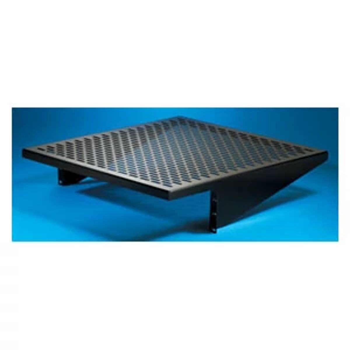 Legrand - Ortronics 604044486 | Fixed Vented Equipment Shelf, Black, 3.47 H x 17.5 W x 18 D in.