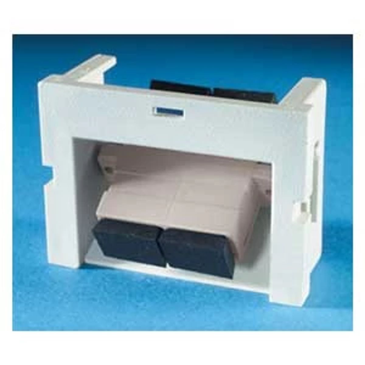 Legrand - Ortronics 60900184 | Series II, Module, SC Duplex, 2-Fiber, Multimode, 1 Port, 60° Angled Exit, Phosphor-Bronze Alignment Sleeves, Beige