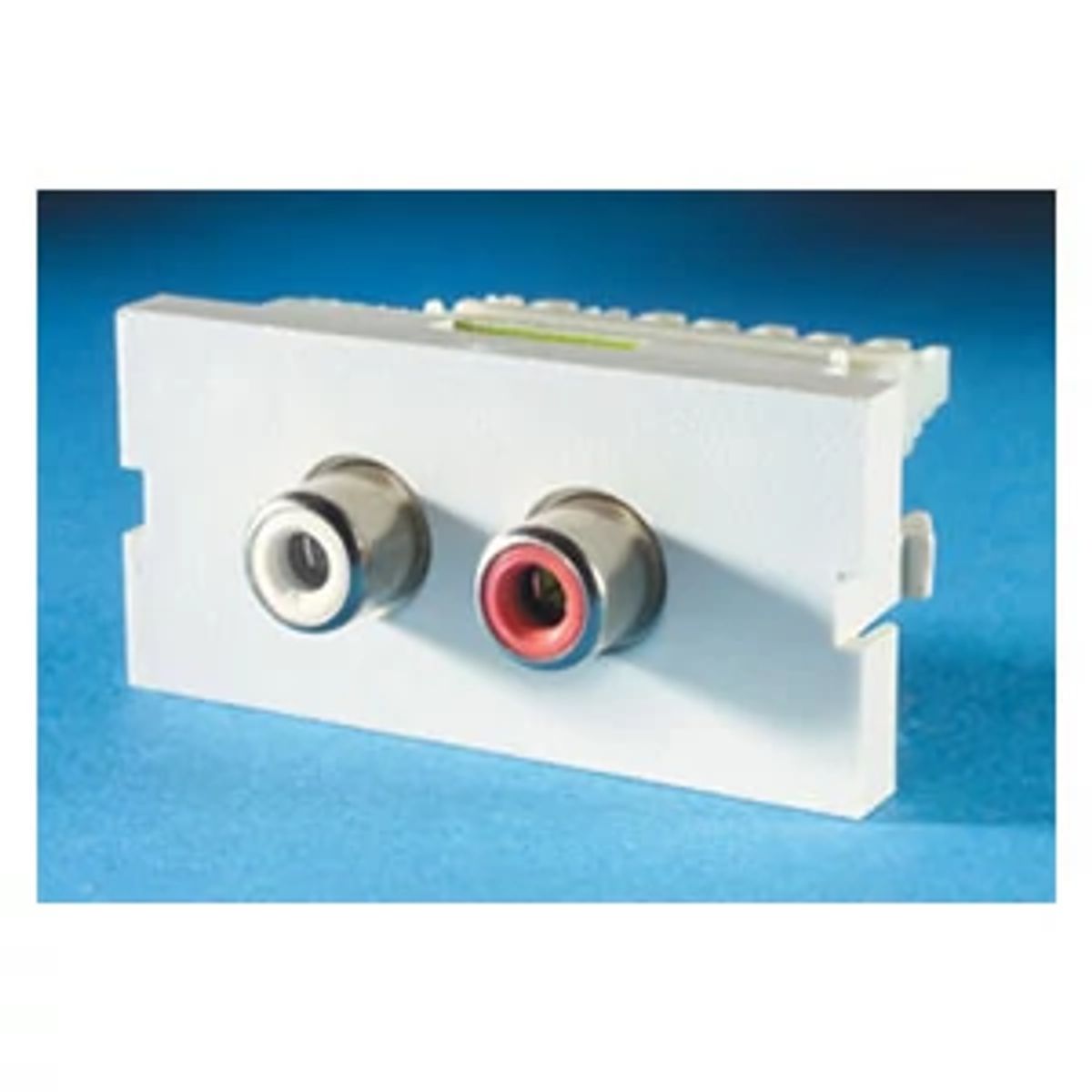 Legrand - Ortronics 60900314 | Series II, Module, Thermoplastic, 2-Port, RCA Connector, 1-Unit, Fog White, 23.6 H x 48.26 W x 26.16 D in.