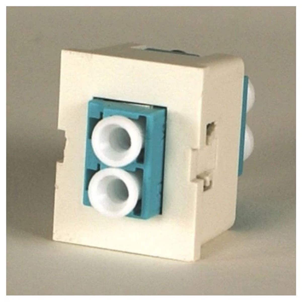 Legrand - Ortronics 63700075-44 | TracJack, Workstation Module, Ceramic Sleeve, Multimode, 2-Fiber, LC Duplex, Aqua/Yellow