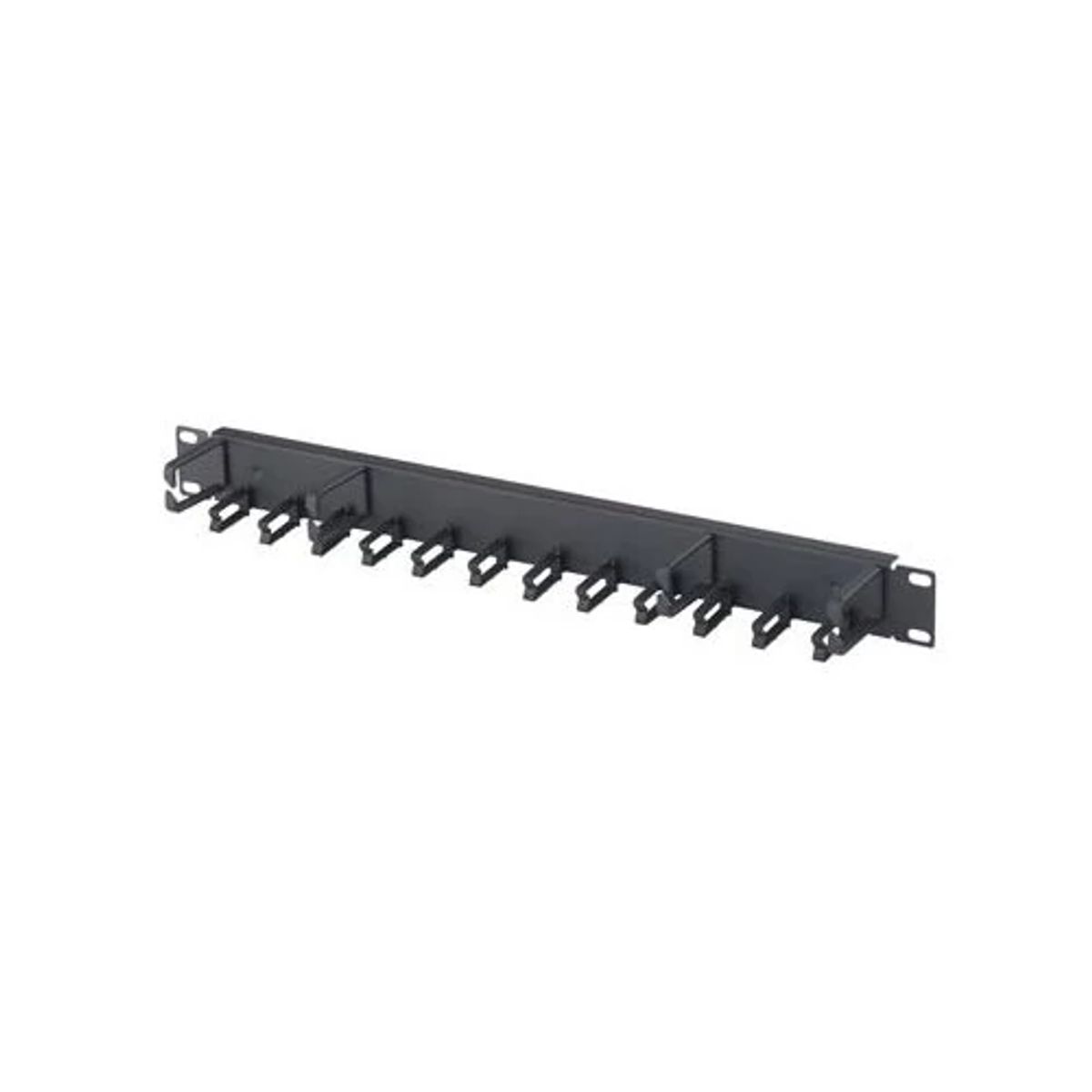 Legrand - Ortronics FCM-19-1SRC | Homaco, Front Organizer, Steel, 1 RU, Ring Duct, Horizontal Ring, Black, 1.75 H x 19 W in.