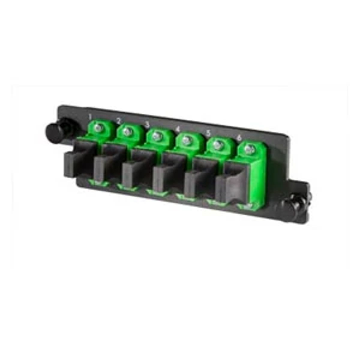 Legrand - Ortronics HDFP-MPA72CA | Infinium Series, Fiber Adapter Panel, Singlemode, MPO, Feed Through, Green, 1 RU