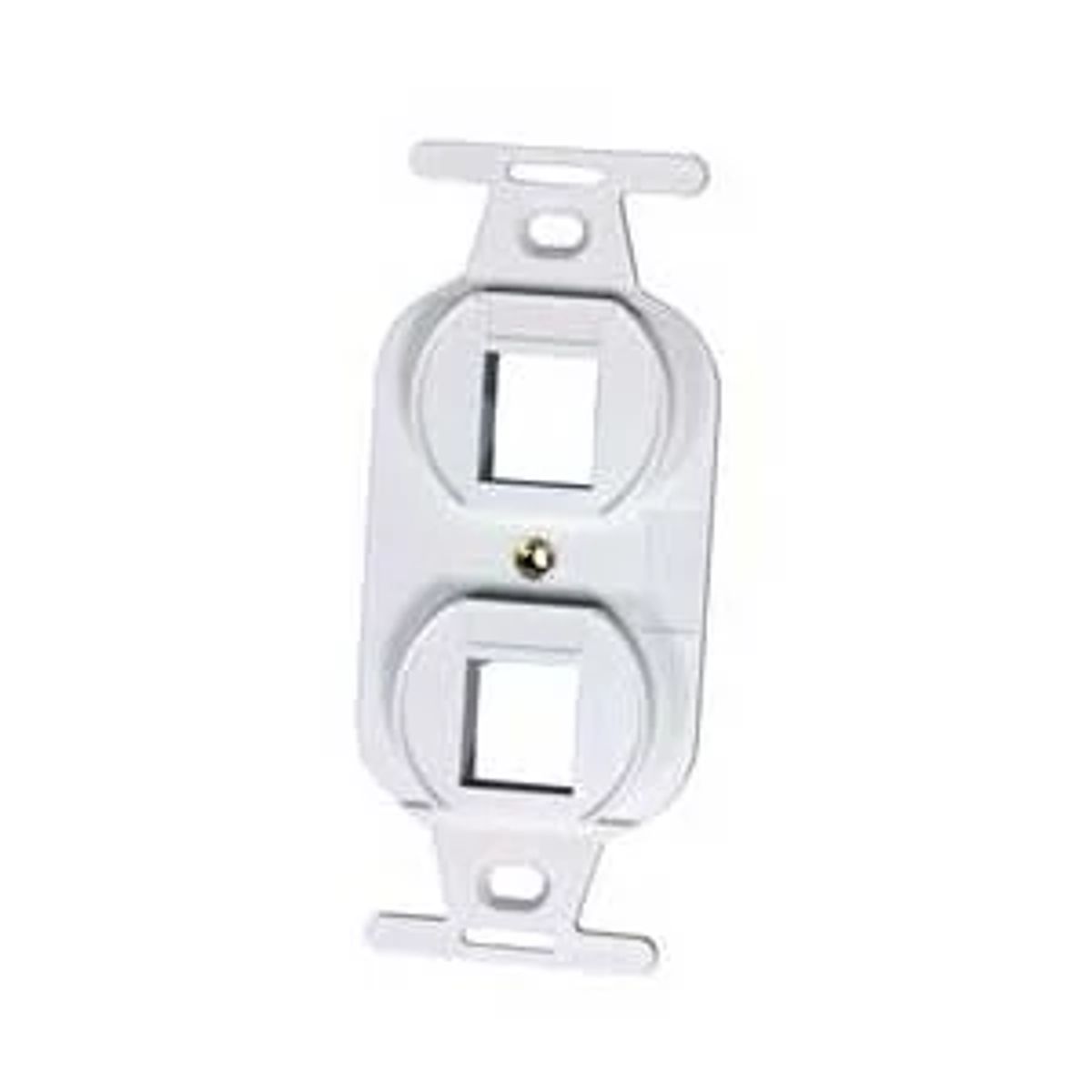 Legrand - Ortronics KS106S2-88 | TechChoice Keystone, Faceplate Duplex Frame, High Impact Thermoplastic, 2-Port, White