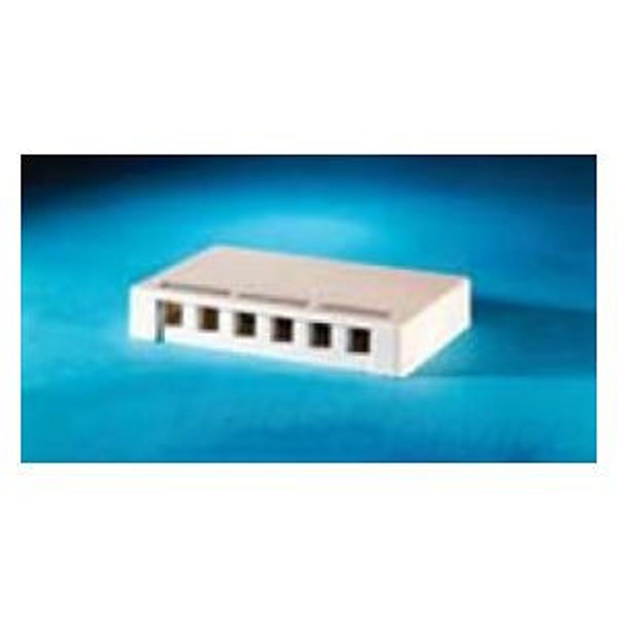 Legrand - Ortronics KSSMB6 | TechChoice Surface Mount Box, 6-Port, Fog White