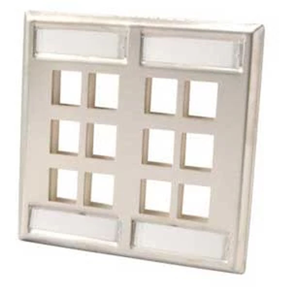 Legrand - Ortronics KSSS12 | Faceplate, Stainless Steel, 12-Port, 2-Gang, Flush Mount