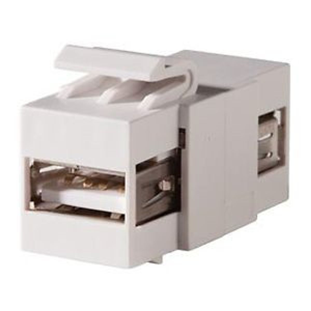Legrand - Ortronics KSUSBAA-88 | TechChoice USB Type A - A, Keystone, Feed-Thru Module, Cloud White
