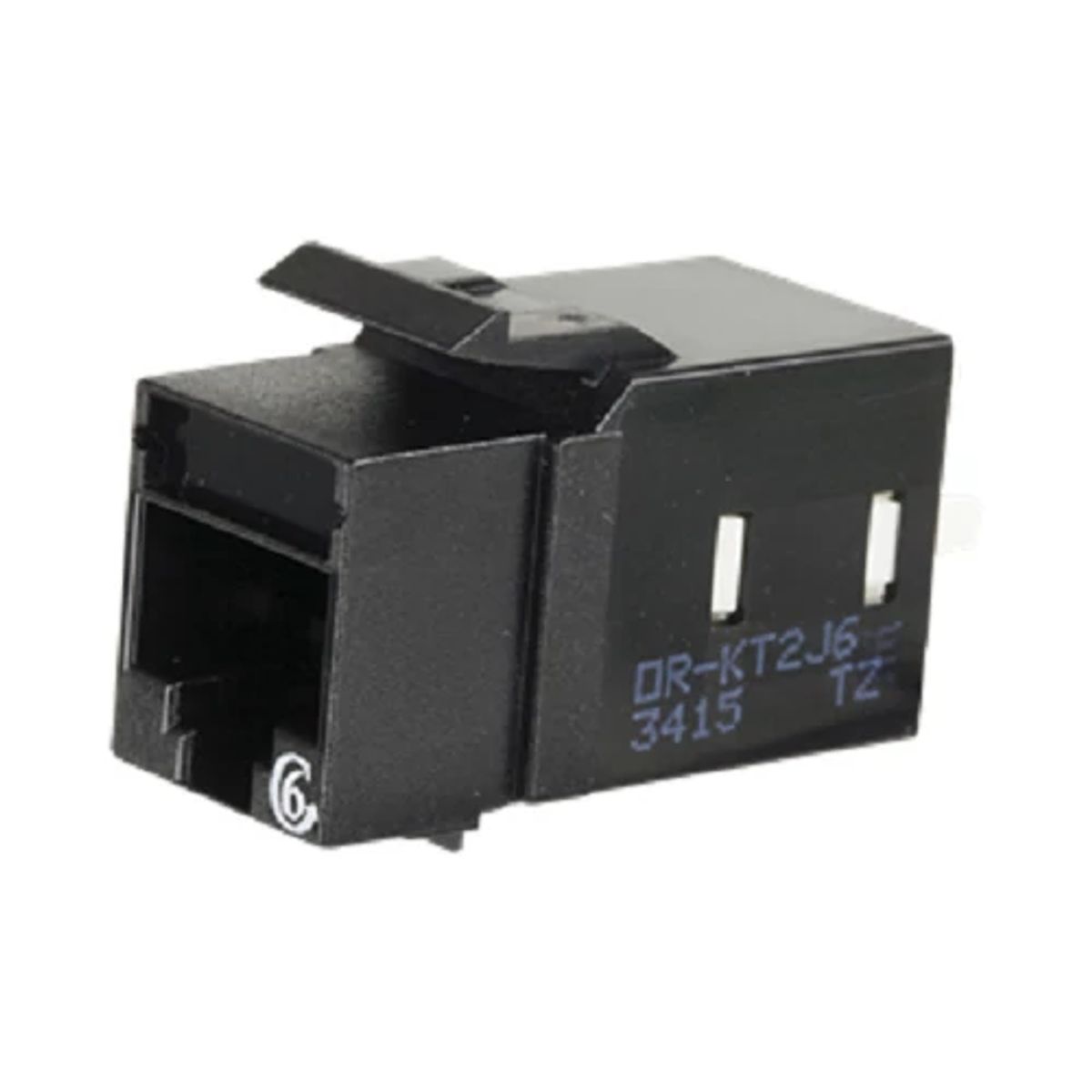 Legrand - Ortronics KT2J625-00 | Jacks and Modules, Nickel Plating, Black, Cat 6, 1-Port, T568A/B