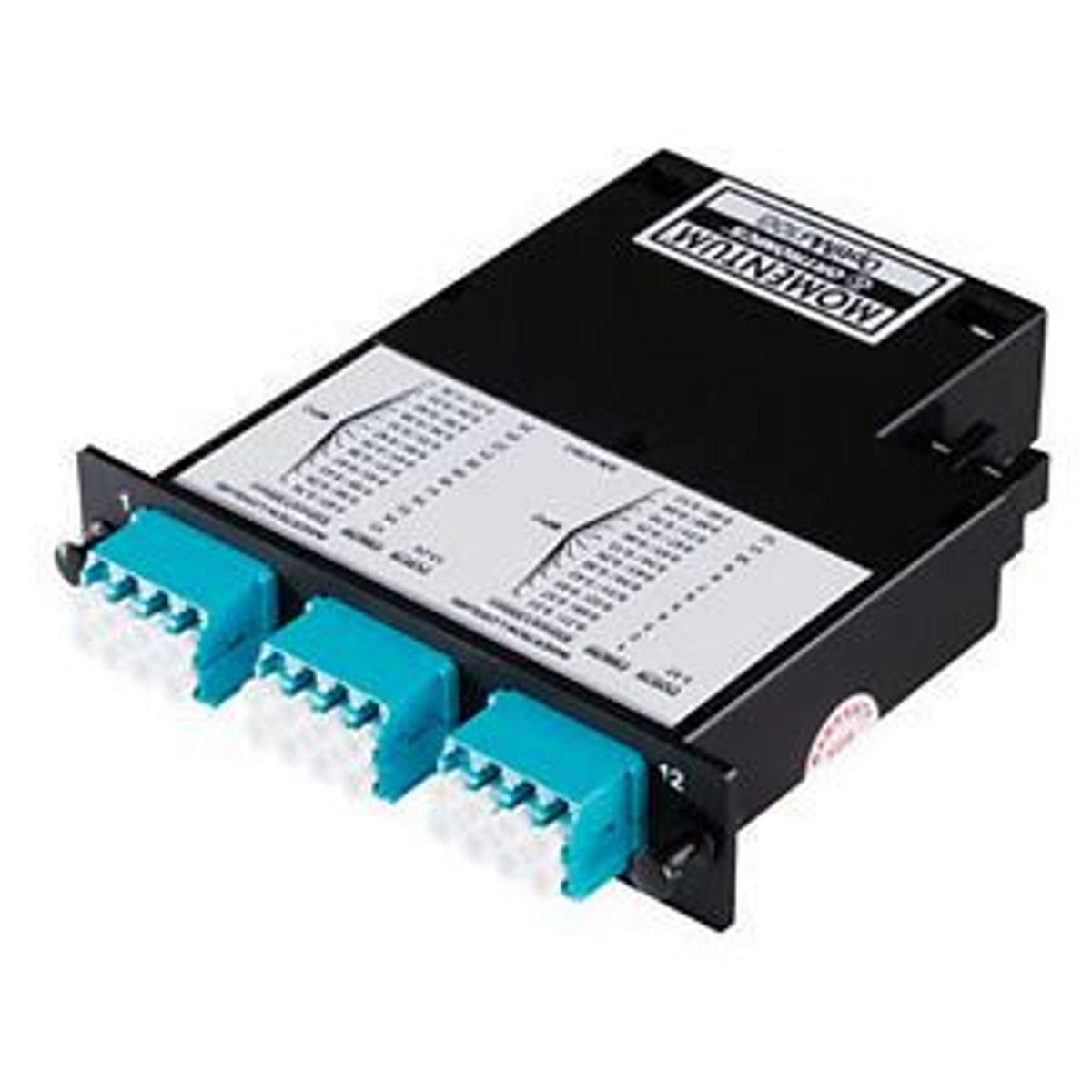 Legrand - Ortronics M2LCQ24-50E3A1 | Momentum 2 Cassette MM, 24-Fibers LC Quad, 2-MPO Duplex, Aqua