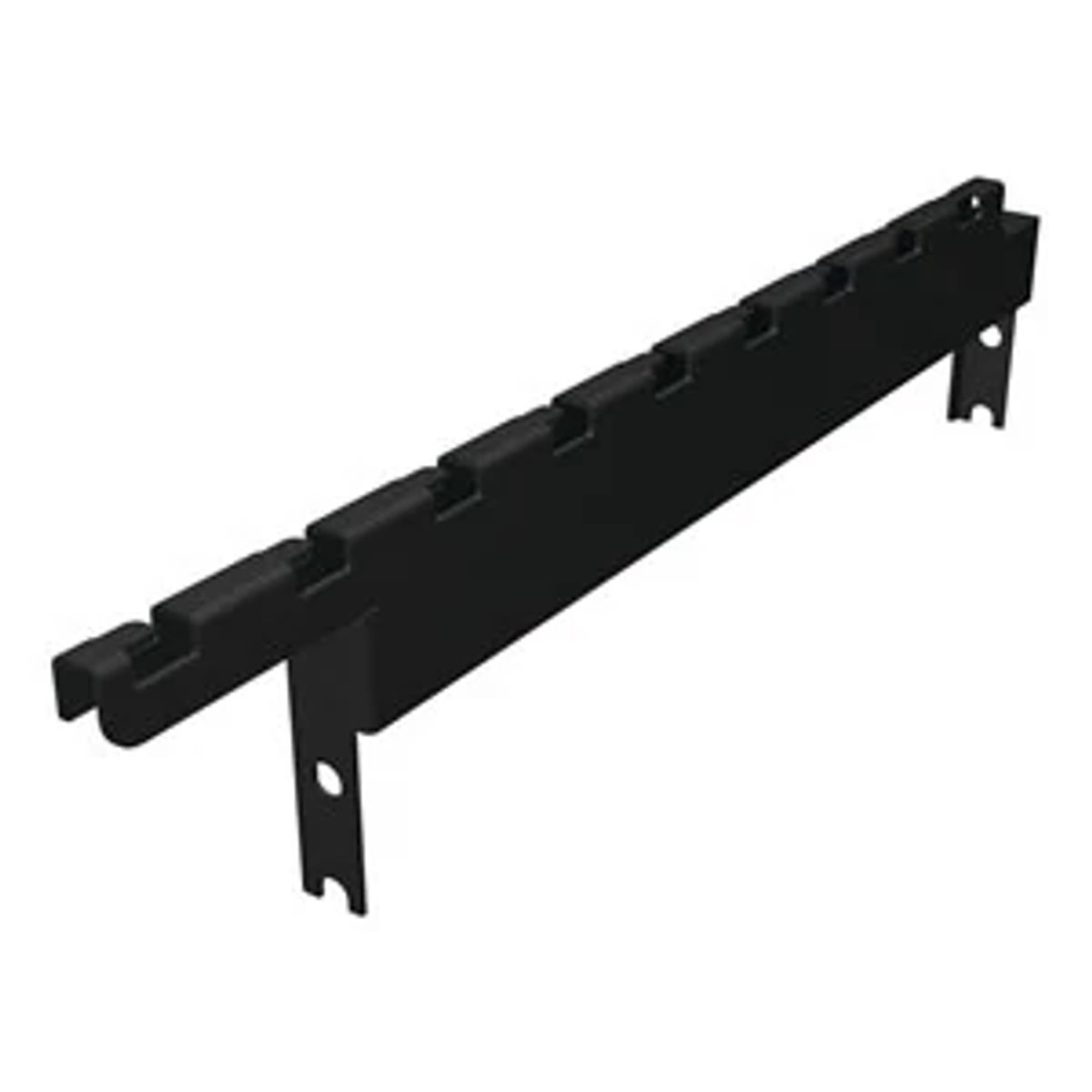 Legrand - Ortronics MM20CTB10-B | Mighty MO 20, Cable Tray Mounting Bracket, Steel, For 10-1/2 in. Channel Rack, Black, 4.4 H x 1.2 W x 17.6 D in.
