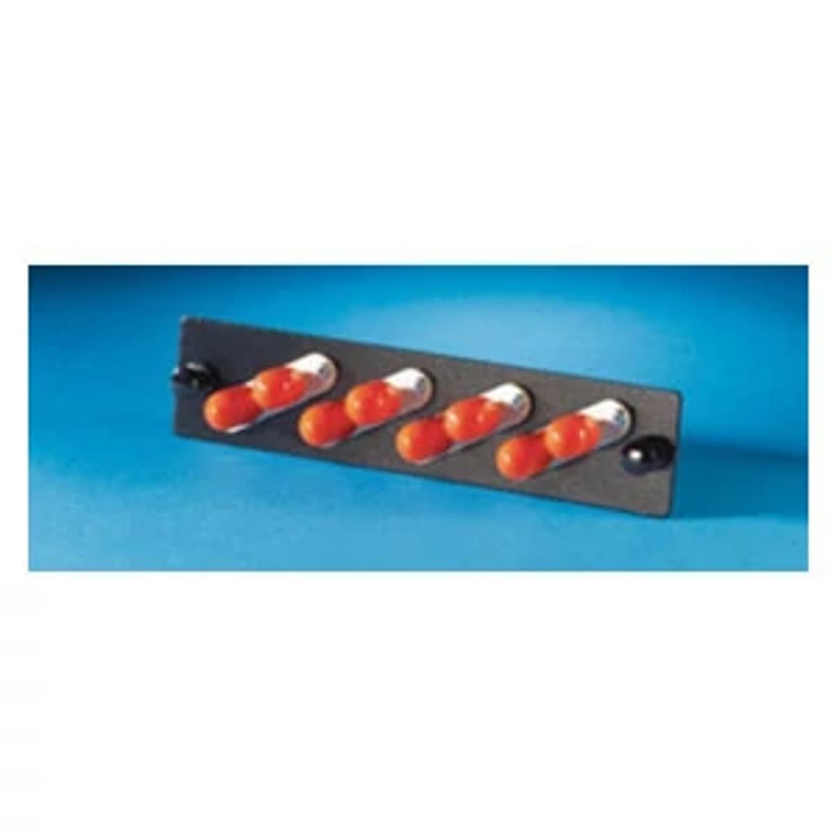 Legrand - Ortronics OFP-STD08MB | Adapter Panel, Phosphor-Bronze Sleeve, Multimode, 4 ST-Duplex, 8-Fiber, 4-Port, Beige, 30 H x 130 W mm