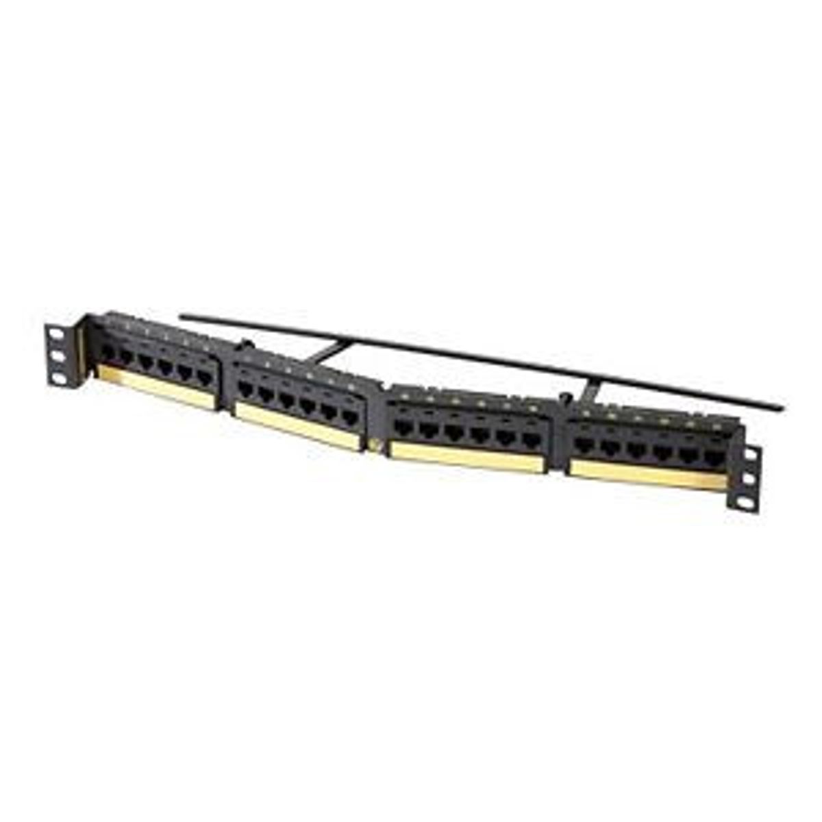 Legrand - Ortronics PHA6AU24 | Clarity 6a Angled High Density 110 Patch Panel, 24-Port