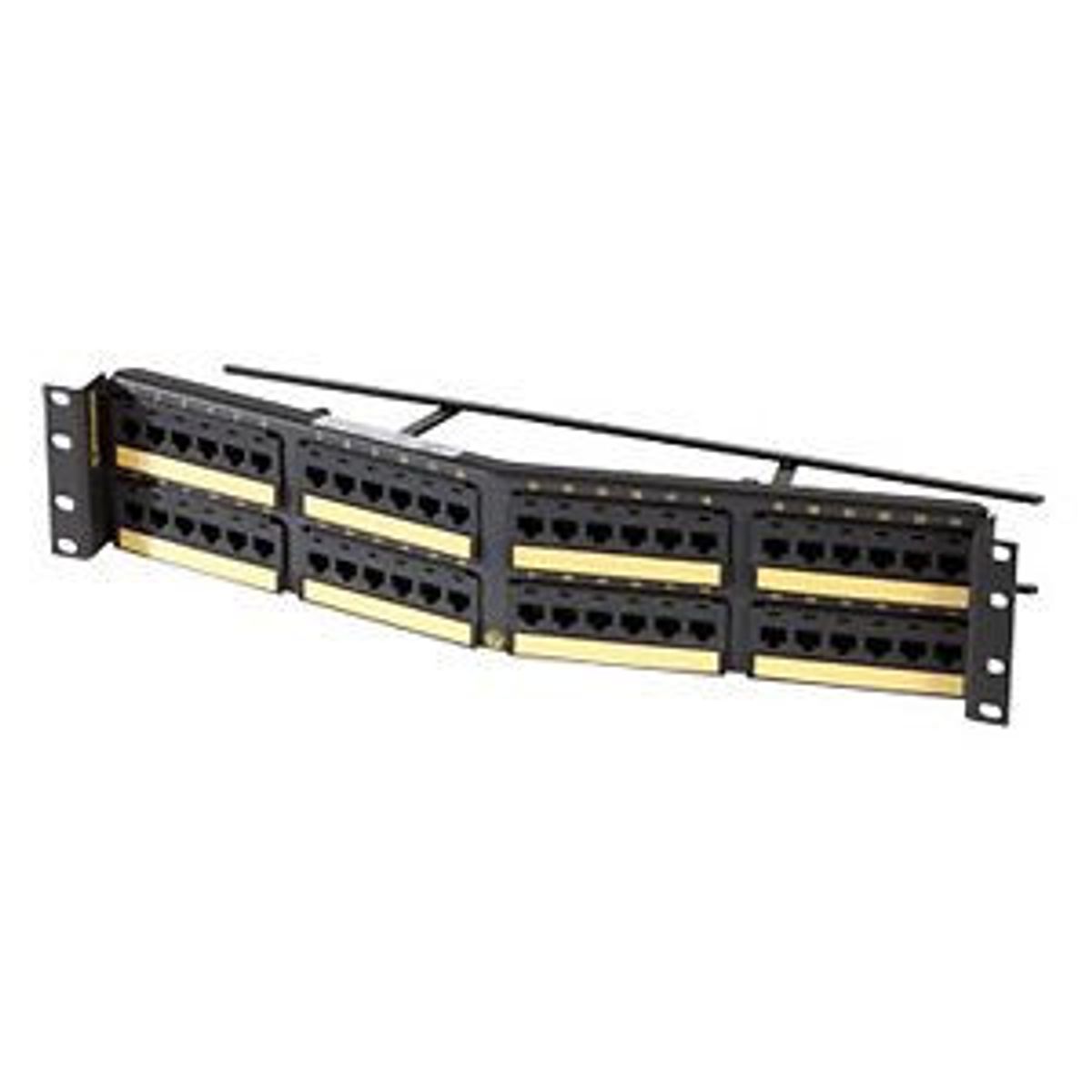 Legrand - Ortronics PHA6AU48 | Clarity 6a Angled High Density 110 Patch Panel, 48-Port