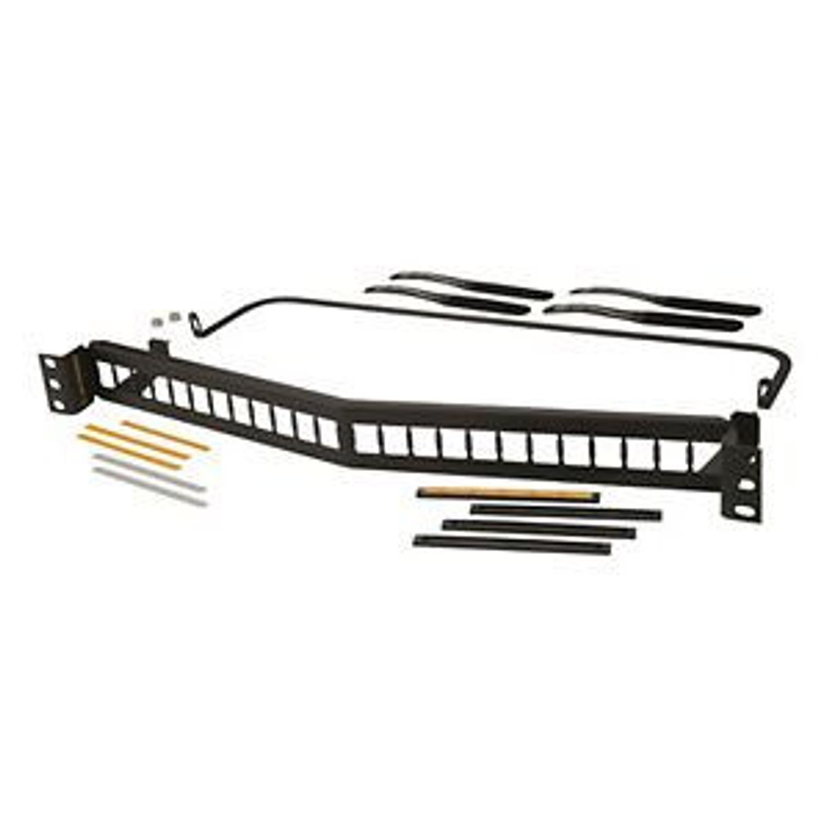 Legrand - Ortronics PHAHJU24 | HDJ Series Unloaded Angled Patch Panel, Rack Mount, 24-Port, 1 RU