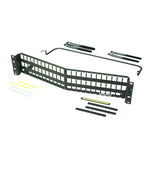 Legrand - Ortronics PHAHJU72 | Clarity HDJ Series Patch Panel, Cat 5e/6/6A, 72-Port, 2 RU, High Density, Black/White, 3.47 H x 19 W x 7.40 D in.