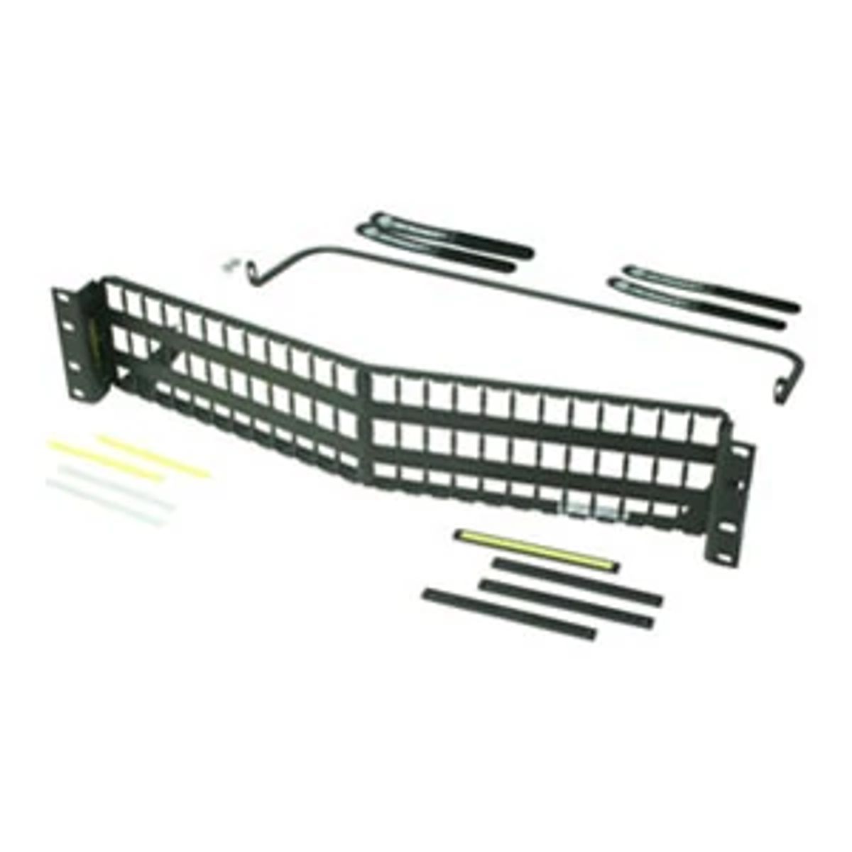 Legrand - Ortronics PHAHJU72 | Clarity HDJ Series Patch Panel, Cat 5e/6/6A, 72-Port, 2 RU, High Density, Black/White, 3.47 H x 19 W x 7.40 D in.