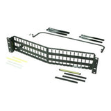 Legrand - Ortronics PHAHJU72 | Clarity HDJ Series Patch Panel, Cat 5e/6/6A, 72-Port, 2 RU, High Density, Black/White, 3.47 H x 19 W x 7.40 D in.