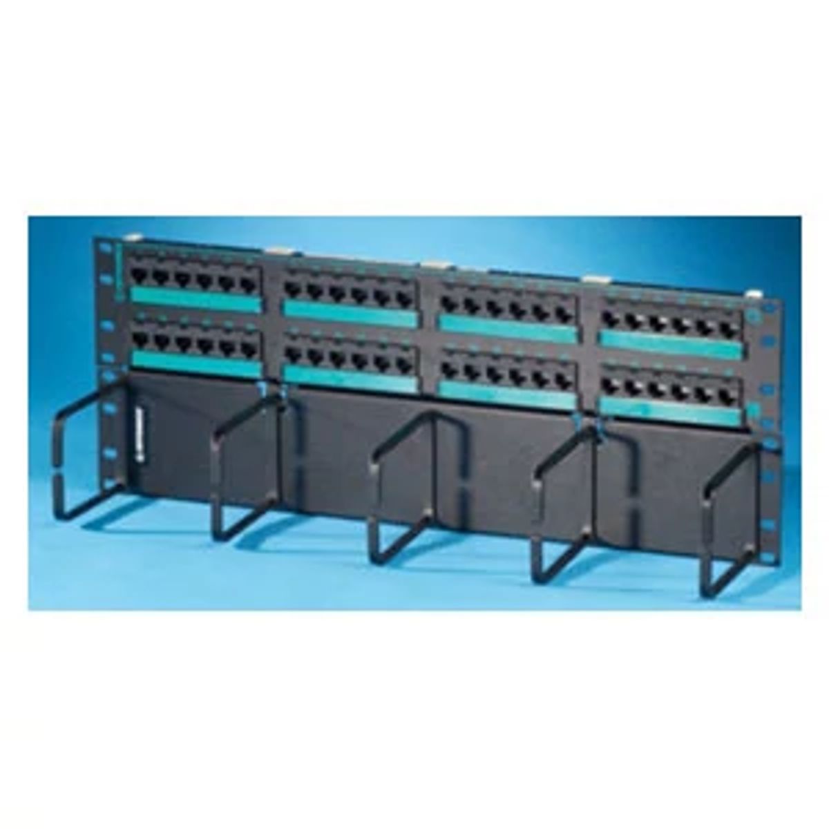 Legrand - Ortronics PHD5E6U48HM | Clarity Patch Panel, Cat 5e, 48-Port, 4 RU, High Density, Black, 177.8 H x 482.6 W x 120.40 D mm