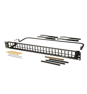 Legrand - Ortronics PHDHJU24 | HDJ Series Unloaded Flat Panel, 24-Port, 1 RU, Black