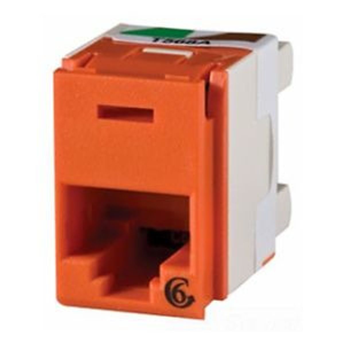Legrand - Ortronics PJ600-43 | Clarity Category 6 Panel Jack - Rear Load, Dark Orange