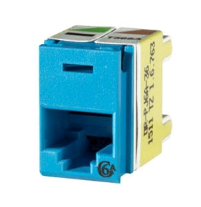Legrand - Ortronics PJ6A-36 | Cat 6a Panel Jack, T568A/B, Blue, Beryllium Copper, Phosphor-Bronze, Gold-Plated, Nickel-Plated