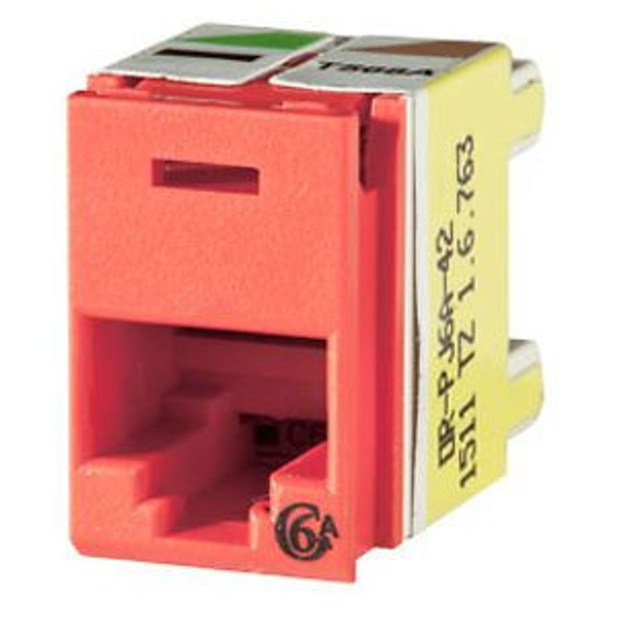 Legrand - Ortronics PJ6A-42 | Clarity Cat 6a Panel Jack - Rear Load, Red