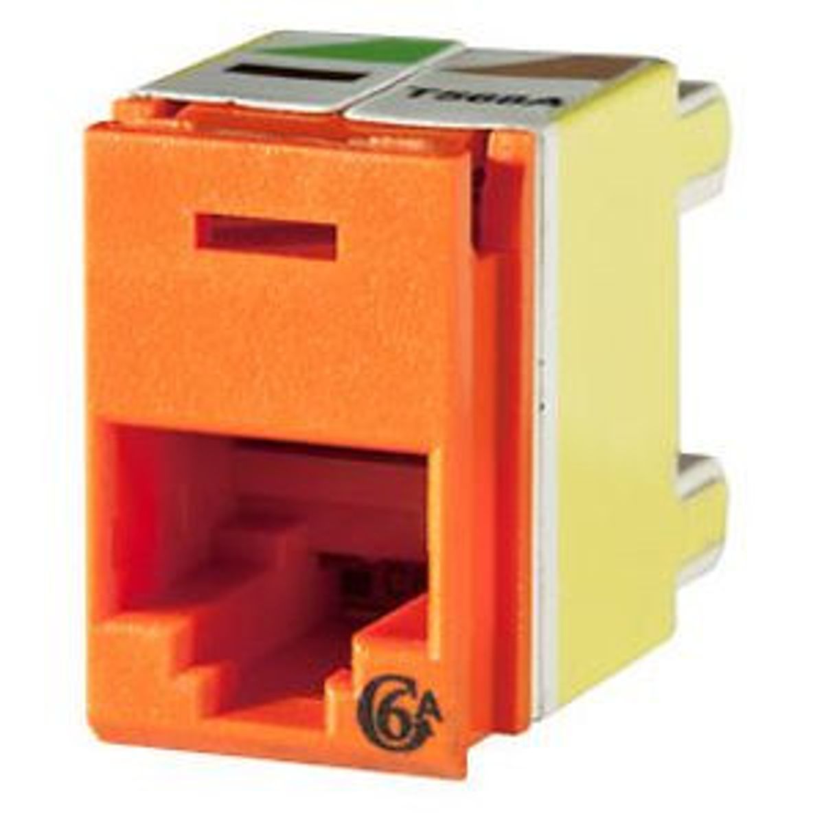 Legrand - Ortronics PJ6A-43 | Clarity Cat 6a Panel Jack - Rear Load, Orange