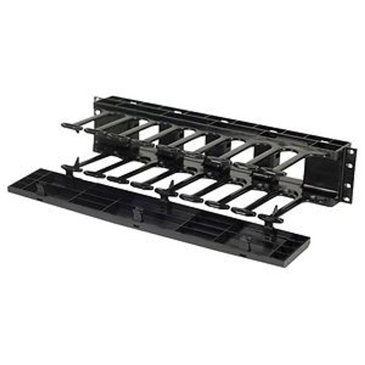 Legrand - Ortronics SHMC2RU | Cable Manager, Horizontal, Single-Sided, Black, 2 RU