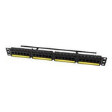 Legrand - Ortronics SP6AU24 | TechChoice Cat 6A Modular Patch Panel, 24 Port, Flat, Black